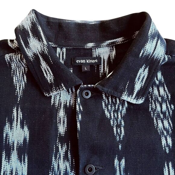 Evan Kinori The Field Shirt in Handwoven Ikat - Large L - Picture 4 of 8